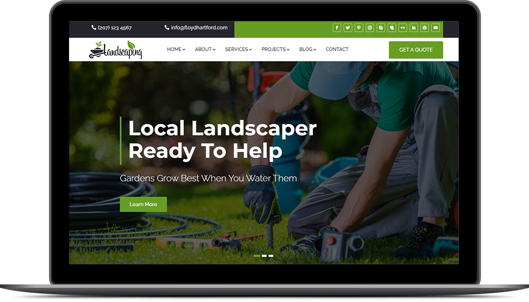 Landscaping company website design