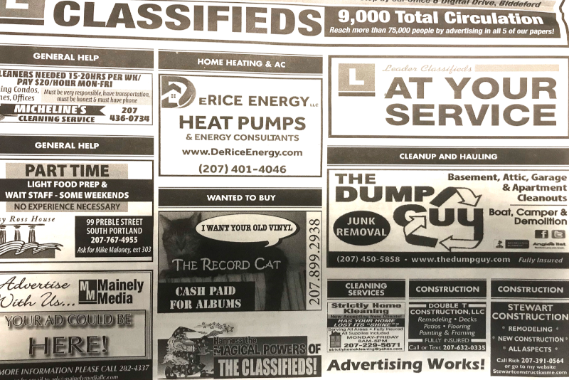 newspaper classified ads