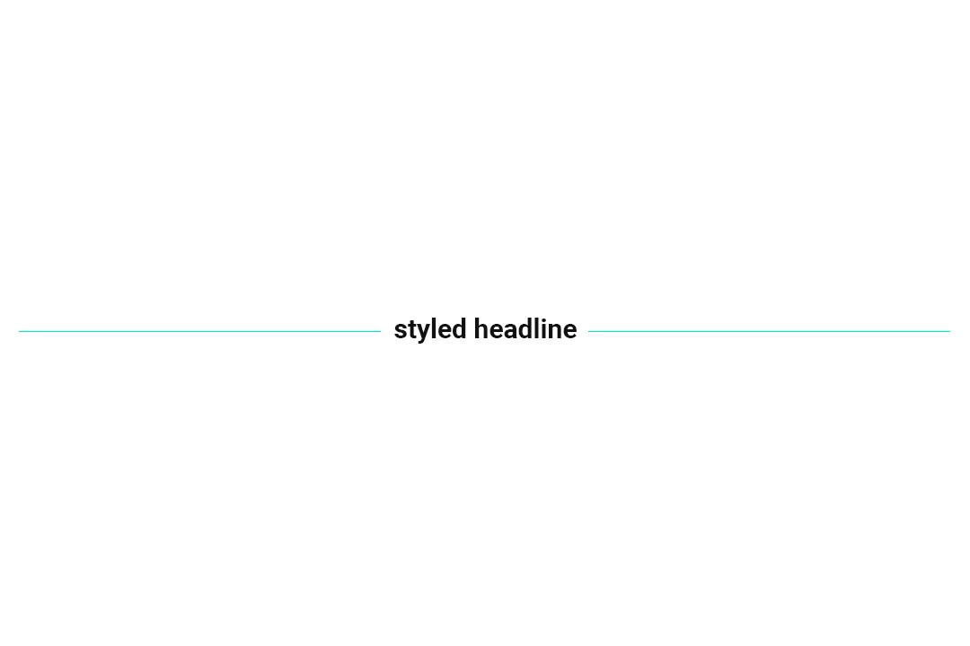 headline with center line background CSS styling